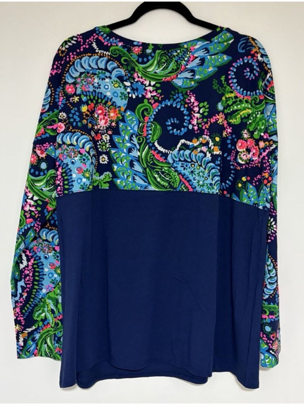 Lilly Pulitzer Finn Top Long Sleeve Multi Take Me To The Sea Top Size Large NWOT - Picture 4 of 8